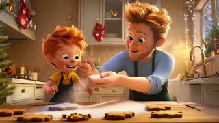 🎄 Leo hornea galletas de jengibre con Mamá y Papá | Canción infantil de Navidad