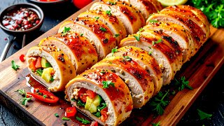 Restaurant-Style Recipe: Tender Chicken Breast Roll.