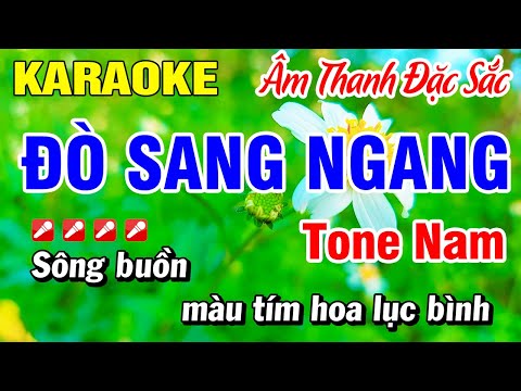 Karaoke Đò Sang Ngang Tone Nam Nhạc Sống Âm Thanh Đặc Sắc | Hoài Phong Organ