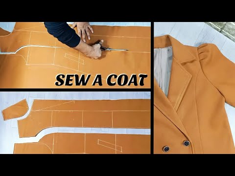 How to sew a women's jacket with puff sleeve lining | Sew a tailored coat with a modern twist