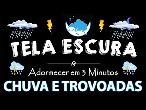 Som de Chuva para Dormir e Relaxar 🌧 Tela Preta 🌧 Barulho de Chuva e ASMR Trovões Tela Escura #9