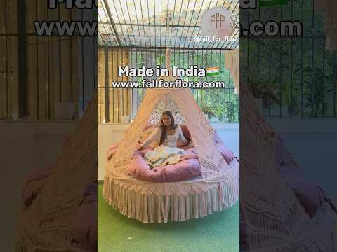 FIRST TIME IN INDIA🇮🇳 7Feet round Bed Swing To order- www.fallforflora.com #shorts #reels #fyp