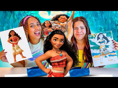 COLORINDO COM 3 CORES, 10 CORES OU TODAS AS CORES!! MOANA