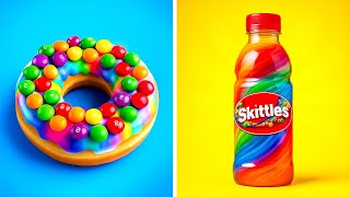 🍬 حِيَل طهي مجنونة بقوس قزح 🌈 وصفات حلوى تحتاج لتجربتها! | 123 GO!