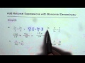 Adding Rational Expressions with Monomial Denominators
