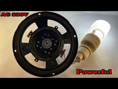 Awesome Powerful 220v Free Energy Generator Using By Magnet Speaker #engineering #technology