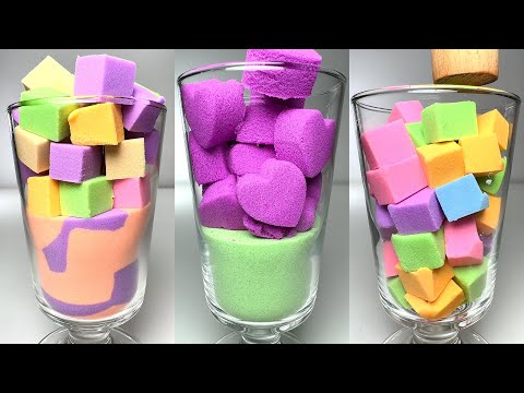 Kinetic Sand ASMR, Drop and squish, Very Satisfying and Relaxing.