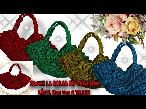 ⛔️ Woow! Así es la BOLSA DE GALA más FÁCIL que vas a TEJER a CROCHET (GANA HASTA 3 VECES) 😱