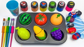 Satisfying Video | How To Make Rainbow Lollipop Candy into Paint & Playdoh Balls Cutting ASMR
