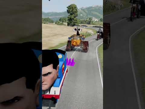 Funny Cars & Motorcycles Overcoming Spikes Bollard & Giant Spinning Batarang | BeamNG.Drive