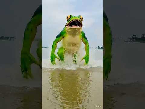 এটা ছোটো বেঙ 😱আর এটা ছোটো বেঙ এর মা 🤣🐸🐸 #funny #ytshorts #viral #frog #trending
