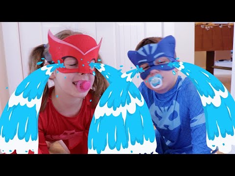 PJ Masks na vida real 🍼 PJ Poder Bebê 🍼 Desenhos Animados