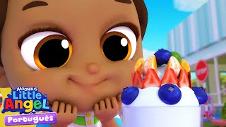 Provando comidinhas diferentes 🍨 Little Angel e CoComelon - As Músicas da Turminha