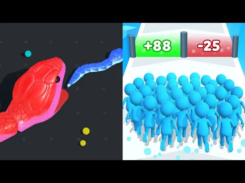 Snake Clash Count Master All Levels Gameplay Android✓ios✓ Ep1