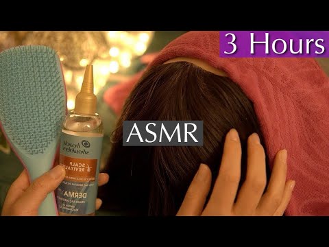 3 Hours of ASMR Sleep Massage💤 Super Relaxing Scalp Massage🍀 No Talking