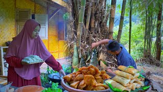 Hidup di Desa | Masak Rebung bambu, tumis & lumpia isi rebung | panen