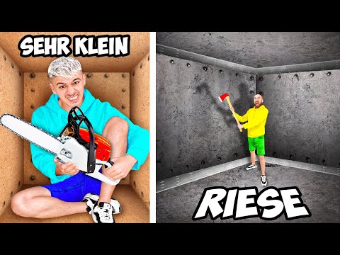 Klein vs Riese Unzerbrechliche Boxen! *DRINNEN GEFANGEN CHALLENGE*