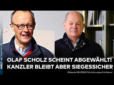 KAMPF UMS KANZLERAMT: Olaf Scholz scheint abgewählt! Noch-Kanzler glaubt aber weiter an Wahlsieg!