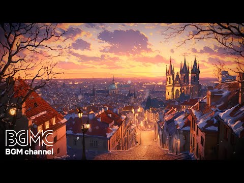 Winter Evening Jazz - Relaxing Jazz Piano Music with Snow Ambience in Winter - Soft Jazz Music