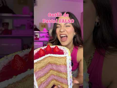 Haciendo mi outfit de cumpleaños que es un PASTEL FALSO?!? 🎂 🩷✨#craft #diy #birthday