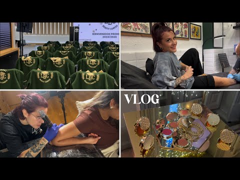 VLOG| Primer dia del campus de l'oreal, tatuando porfin, flash day tattoo, retocando el pelo 🌟🕸😈