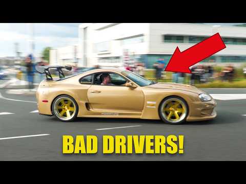 JDM Cars Leaving Go Japan 2024 - CLOSE CALLS AND BAD DRIVERS!