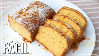 BIZCOCHO de los 4 CUARTOS el Más Fácil y Delicioso (5 minutos y 5 Ingredientes)