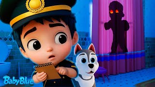 Monster in the Bathroom Song 🧟 | Monster Police 🚨 | Halloween Kids Songs & Rhymes | Baby Blue