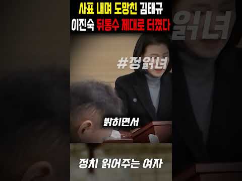 방통위원장 이진숙 뒤통수 제대로 터졌다, 사표 내며 도망친 김태규 ㅋㅋㅋ
