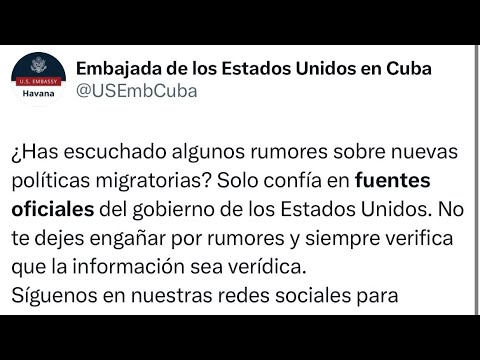 Fake News en Accion. Embajada EEUU responde sobre supuestas nuevas medidas