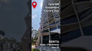 Torre MM Renta Piso 20 96 m² 2 recámaras Country Club Guadalajara  Bodega Acondicionada y Equipada