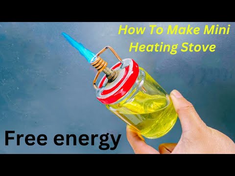 we make a mini heating stove  free energy stove