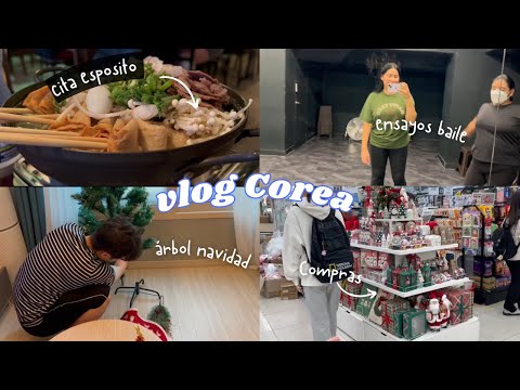 Vlog 🇰🇷 salida nocturna con el esposo + poniendo el árbol + bailes 💃🏻🎅🏼