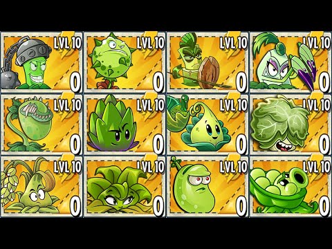 All GREEN Plants Power-Up! in Plants Vs Zombies 2