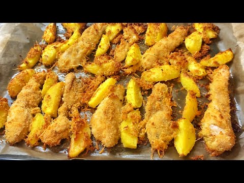 Pollo croccante e patate al forno: la cena perfetta in 30 minuti con salsa al formaggio cremosa!