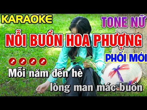 Nỗi Buồn Hoa Phượng Karaoke Bolero Nhạc Sống Tone Nữ ( Beat Chuẩn ) | Nàng Thơ Karaoke