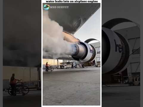 water leaks into an airplane engine//MSD survey #shorts