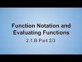 Evaluating Functions and Function Notation