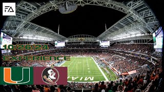 Miami Football Experience vs Florida State 2024 (Live Crowd Atmosphere)