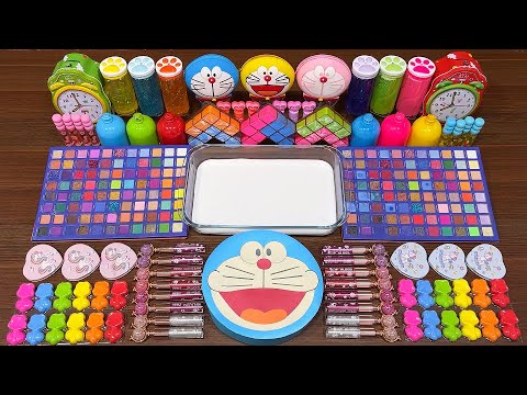 RAINBOW DORAEMON I Mixing random into Glossy Slime I Relax with videos💕