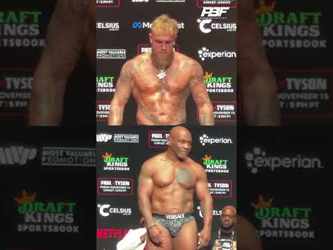 JAKE PAUL VS MIKE TYSON WEIGH IN COMPARISON #Shorts
