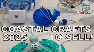 #367 Coastal projects for craft fair sales Christmas ornaments resin molds glass art