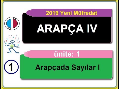 AÖF ARAPÇA 4 - ÜNİTE 1 (YENİ MÜFREDAT) -  ARAPÇADA SAYILAR
