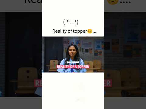 Reality of a topper #study #topper #motivation #trending #studentlife