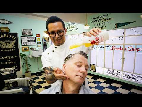 💈 Just Relax With This Soothing Hot Towel Shave | Starlite Barber Shop Mexico City