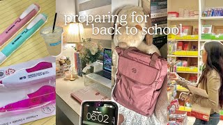 realistic back to uni prep 🧸 essential school supplies shopping, what's in my bag, my makeup routine
