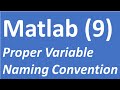 MATLAB Variable Naming Conventions