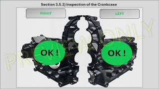 Inspection and/or replacement of the crankcase and/or gearbox housing for 912 iS, 915 iS, and 916 iS