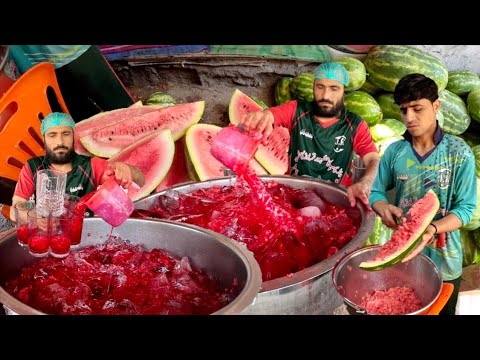 REFRESHING WATERMELON DRINK | WATERMELON MOJITO | SUMMER ESPECIAL STREET DRINK OF KARACHI PAKISTAN