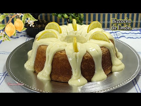 BIZCOCHO TORTA DE LIMÓN CON COBERTURA DE LECHE CONDENSADA Y LIMÓN DELICIOSA TIERNA Y FÁCIL DE HACER